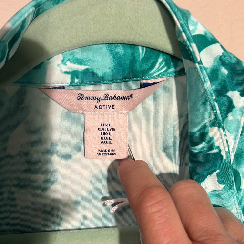 TOMMY BAHAMA Azure Upf 50 Golf Long Sleeve Active Zip Up Jacket - Picture 7 of 15